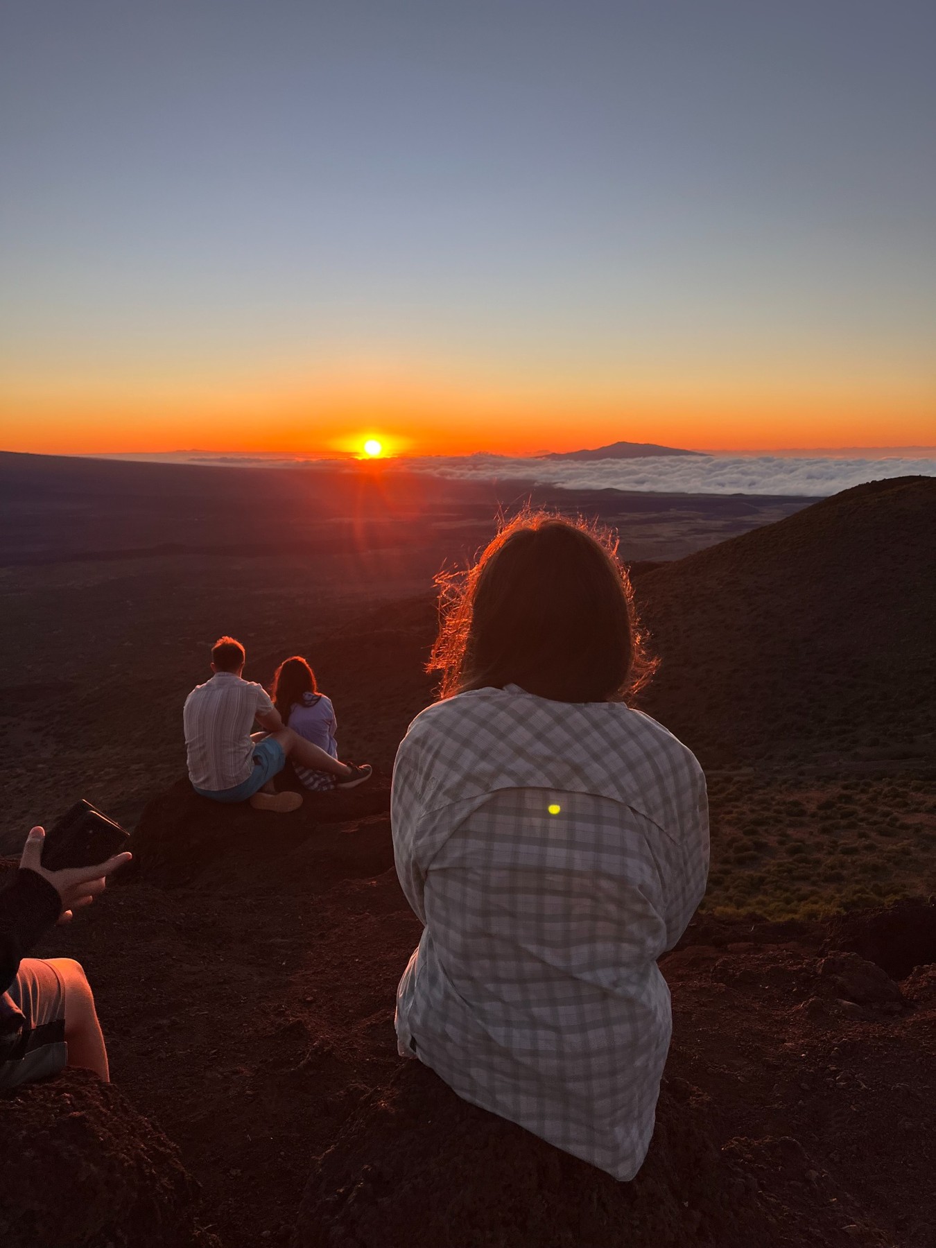 Watching the Hawaii sunset during the December 2024 trip